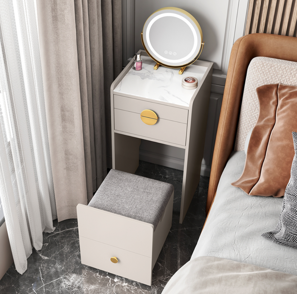  Dressing table with hidden chair 