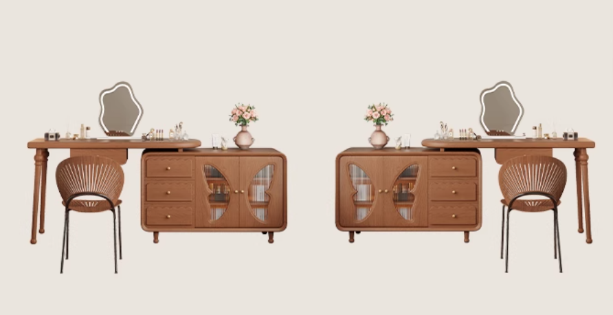  Dressing table with chair and mirror 