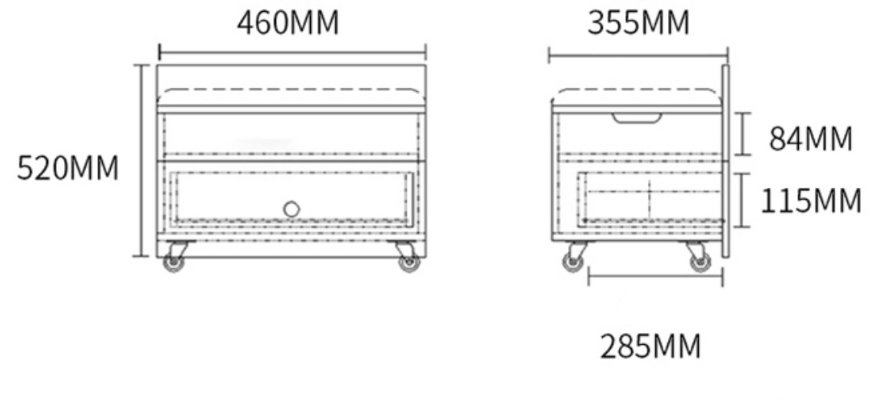  Dressing table with hidden chair 