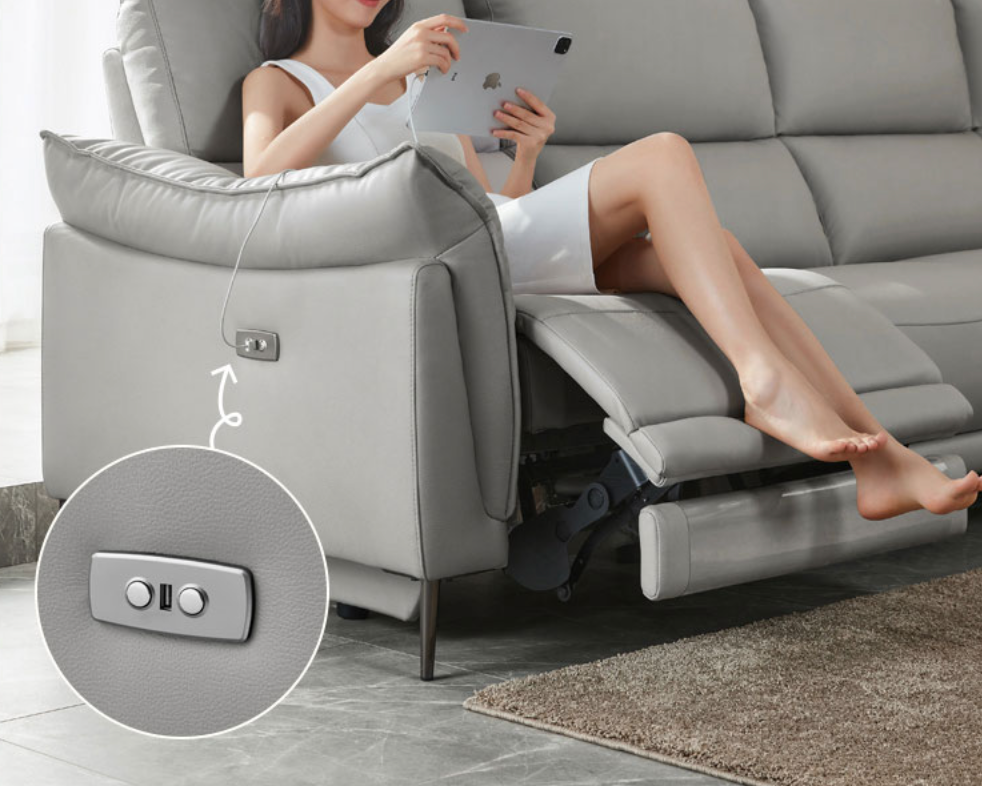  Industry . leather chaise longue 