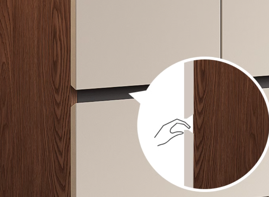  خزانة ملابس نيوكلاسيك خشب مودرن بمقابض ذهبية - دولاب ملابس كبير من KS-Furniture 