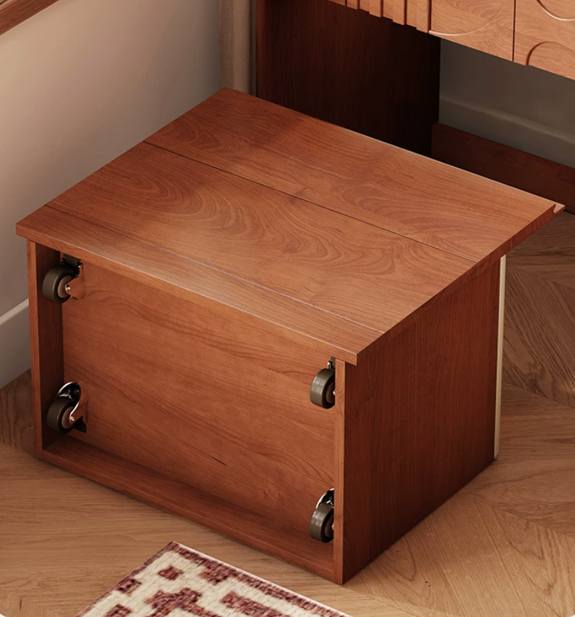  Decorative table and small makeup cabinet with wooden designs 