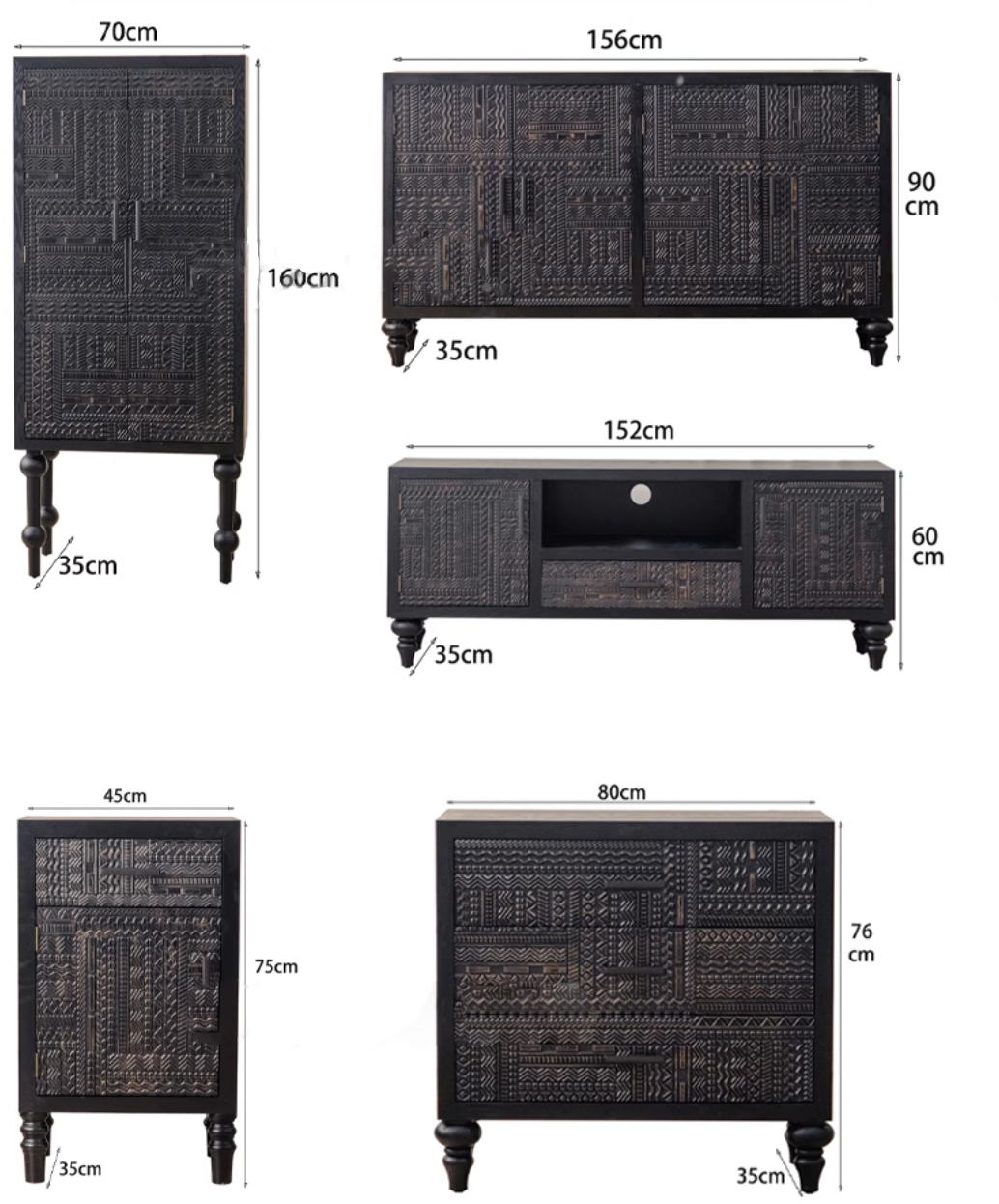  Vintage carved furniture 