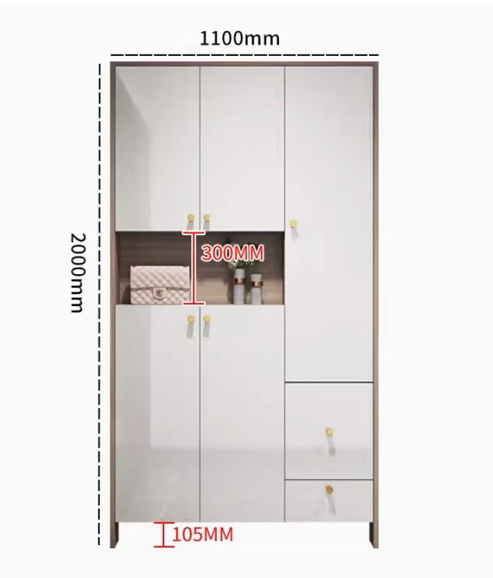  Shoe cabinet with hidden stool 