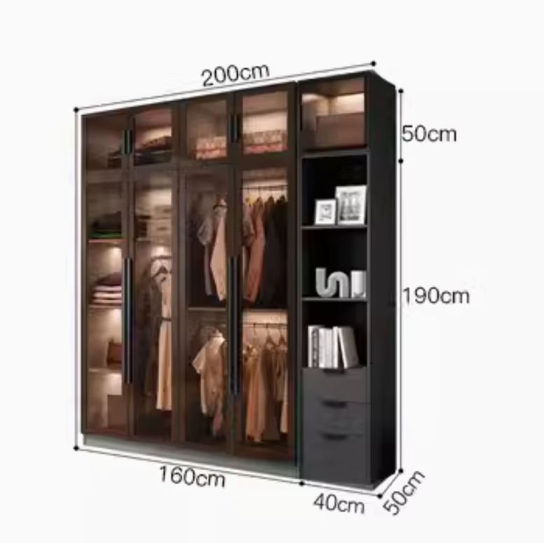  خزانة ملابس خشب مودرن واسعة - دولاب ملابس فاخر من Ks-Furniture 