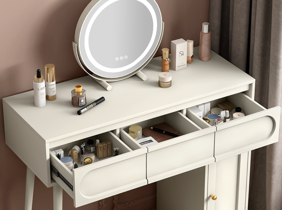  Nordic dressing table with chair and mirror 