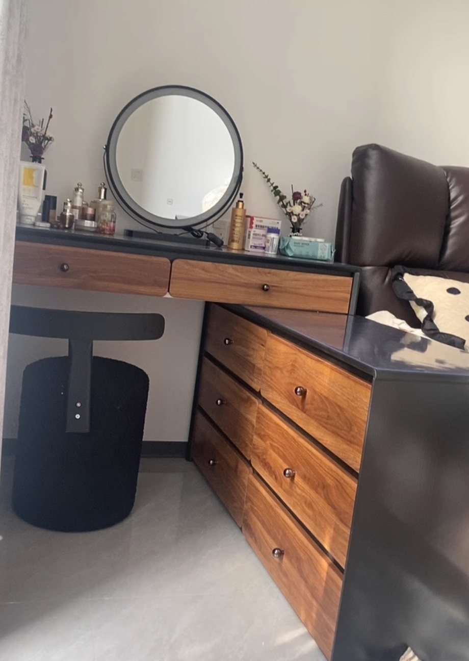  Dressing table with mirror and modern chair 