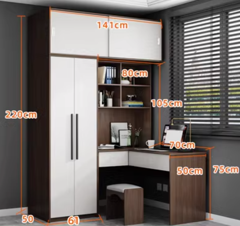  Wardrobe with desk 