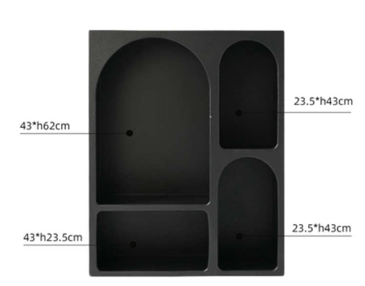  Curved wardrobe in black 