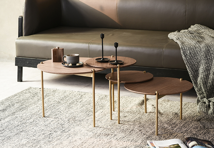  wooden coffee and tv tables   