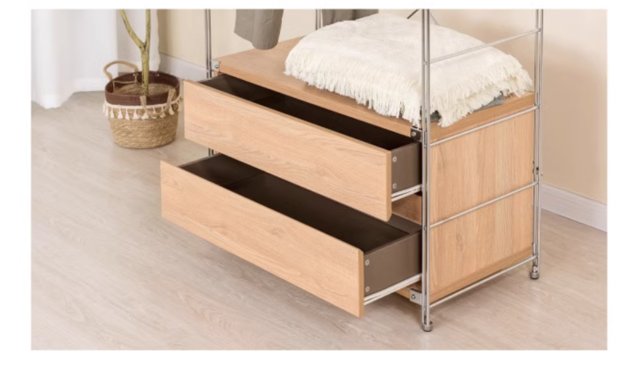  خزانة ملابس خشب مودرن بأرفف داخلية - دولاب ملابس منظم من KS-Furniture 