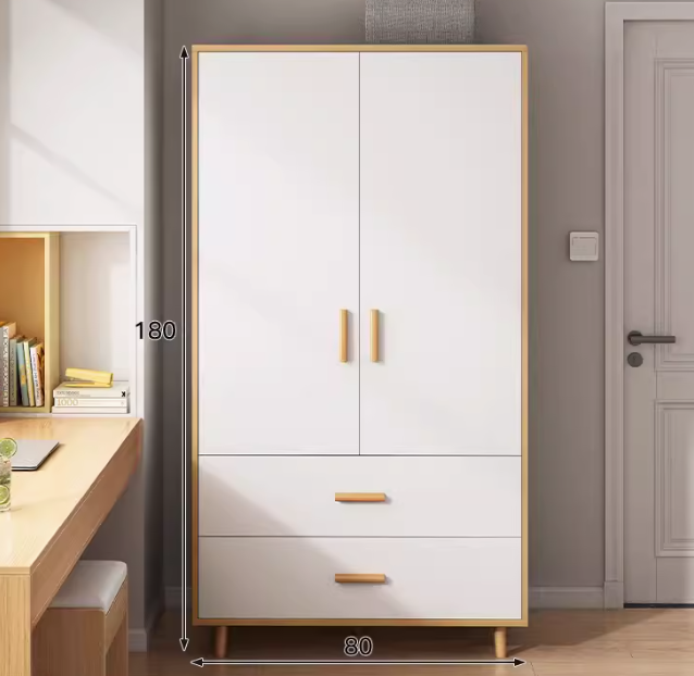  خزانة ملابس خشب مودرن بأبواب ناعمة الإغلاق - دولاب ملابس واسع من KS-Furniture 