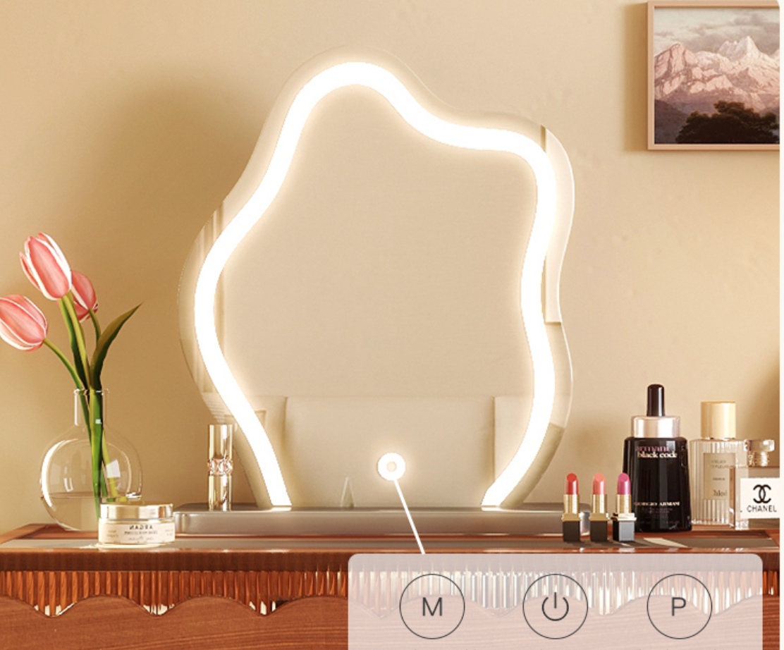  MK Makeup Table with Smart Mirror and Utility Cabinet 