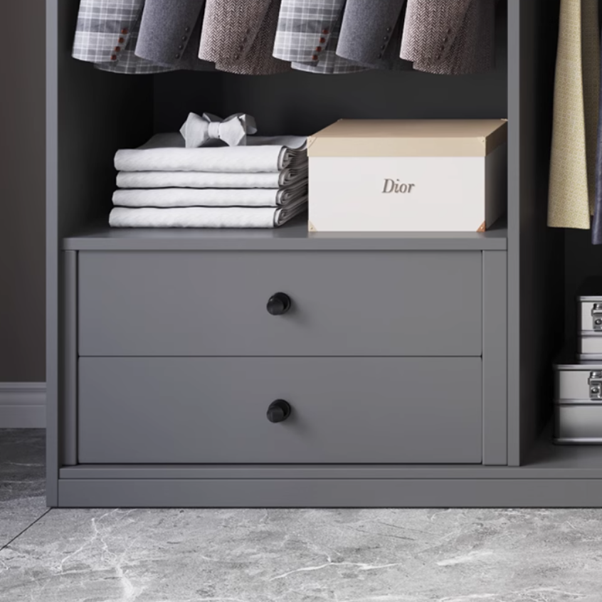 خزانة ملابس مودرن مع طاولة زينة بمرآة LED - دولاب ملابس متكامل من KS-Furniture 