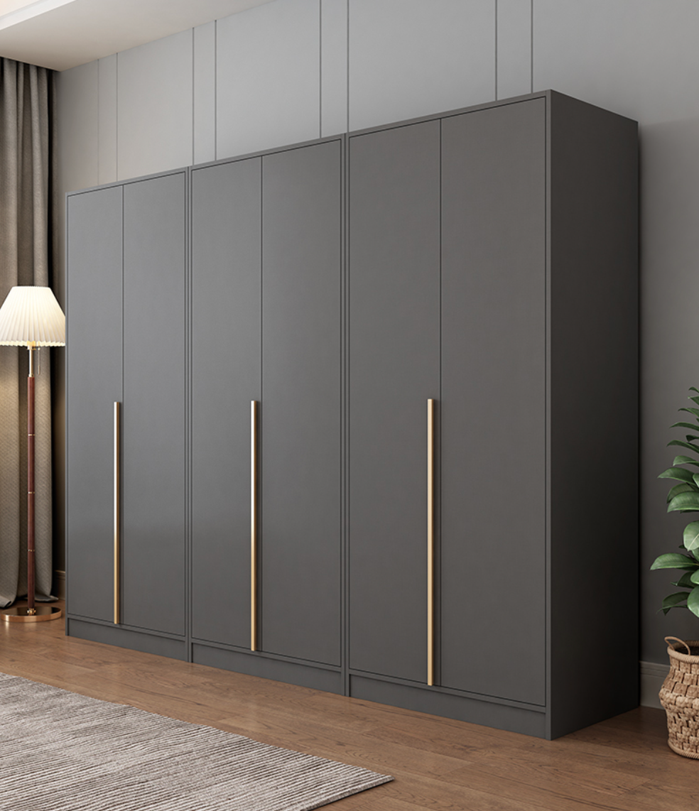  خزانة ملابس مودرن خشب بملحق علوي إضافي - دولاب ملابس كبير من KS-Furniture 