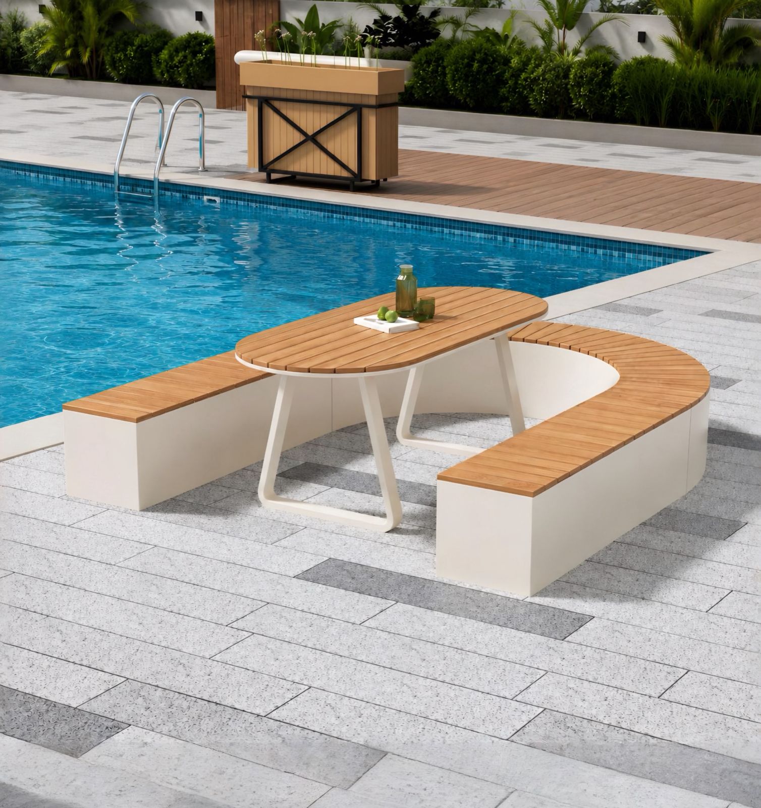  Goba integrated and modern chair and table 