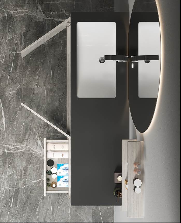  Washbasin with smart mirror 
