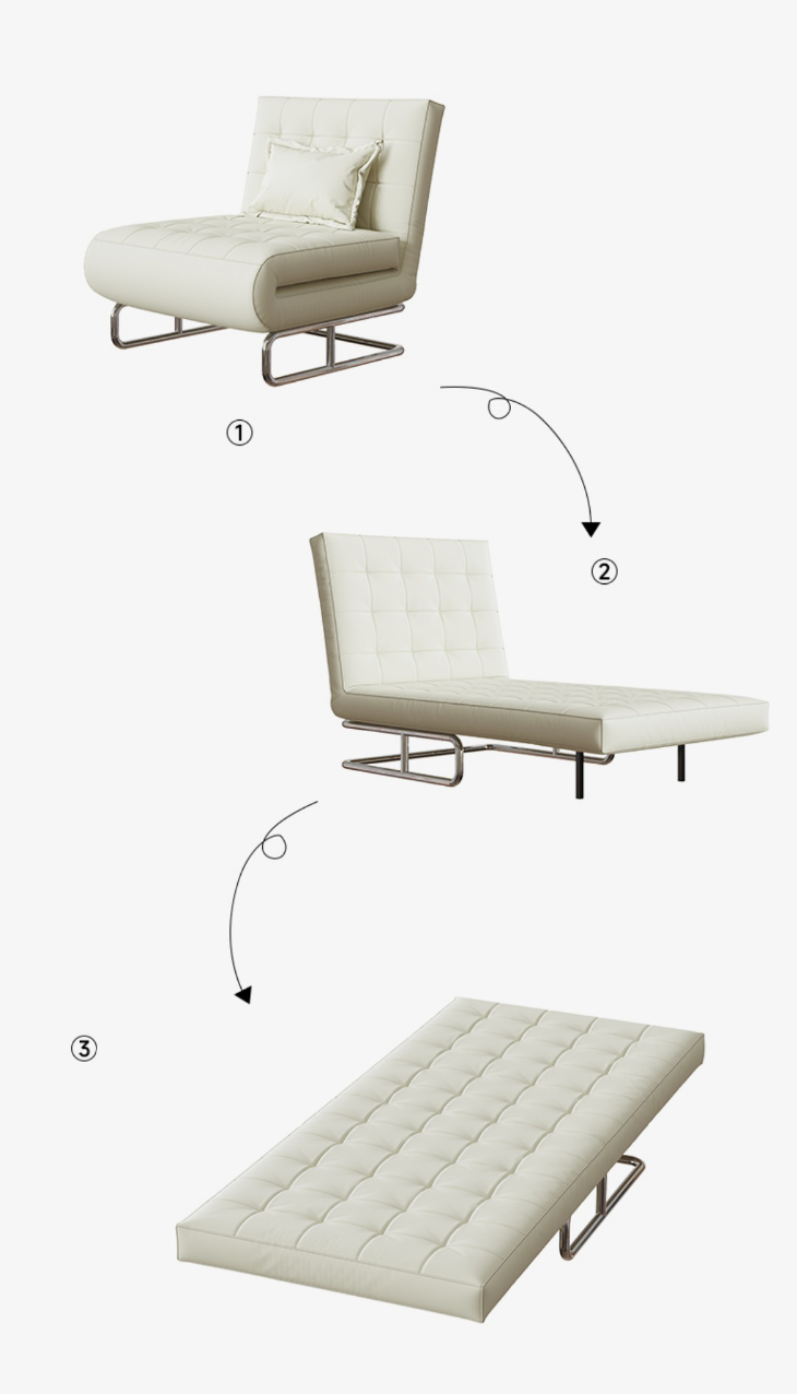  Leather folding sofa bed 
