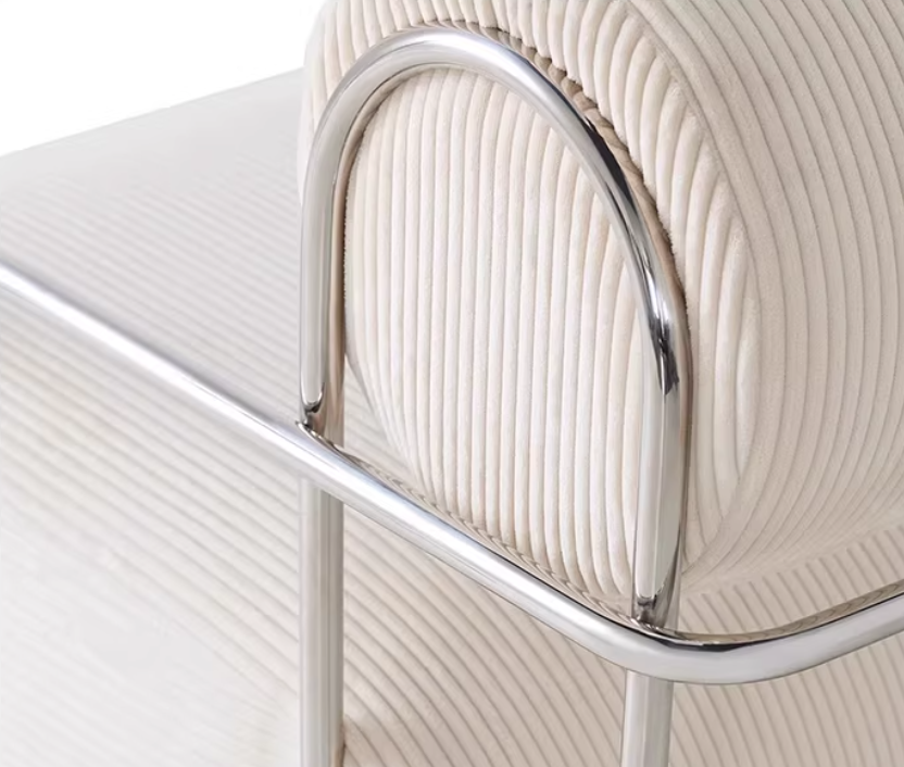  Stylish single sofa with footrest 