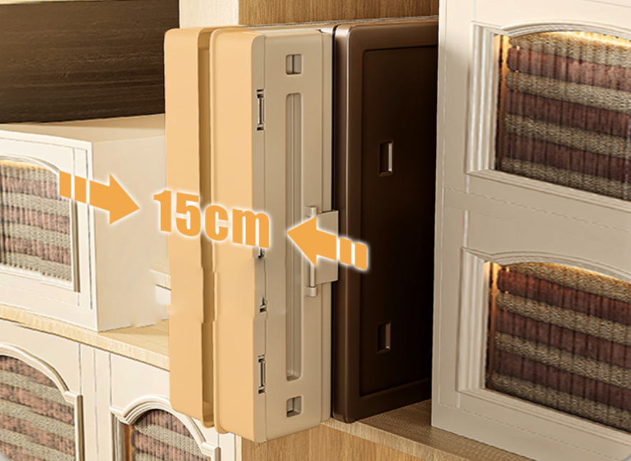  Storage box with foldable pulley 