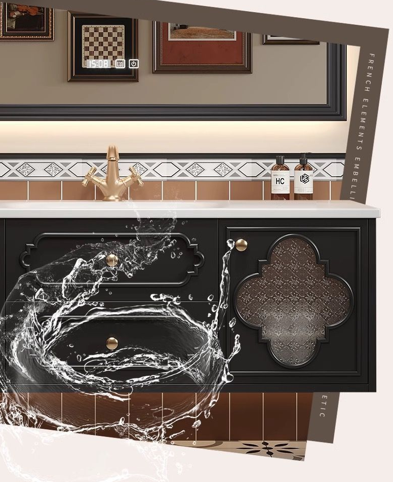  Antique oak bathroom cabinet and mirrored cabinet 