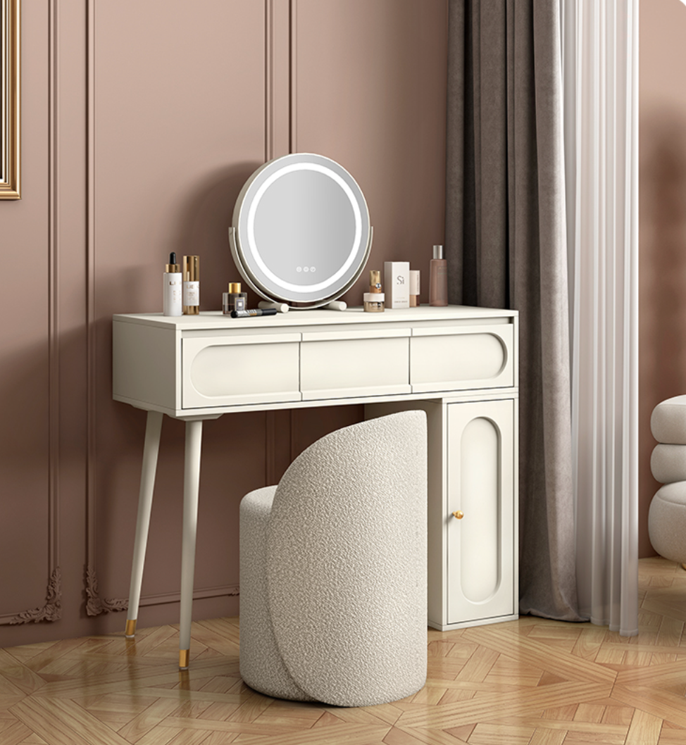  Nordic dressing table with chair and mirror 