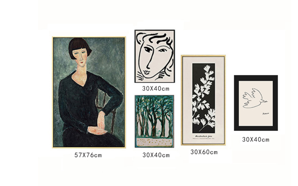  5 size paintings 
