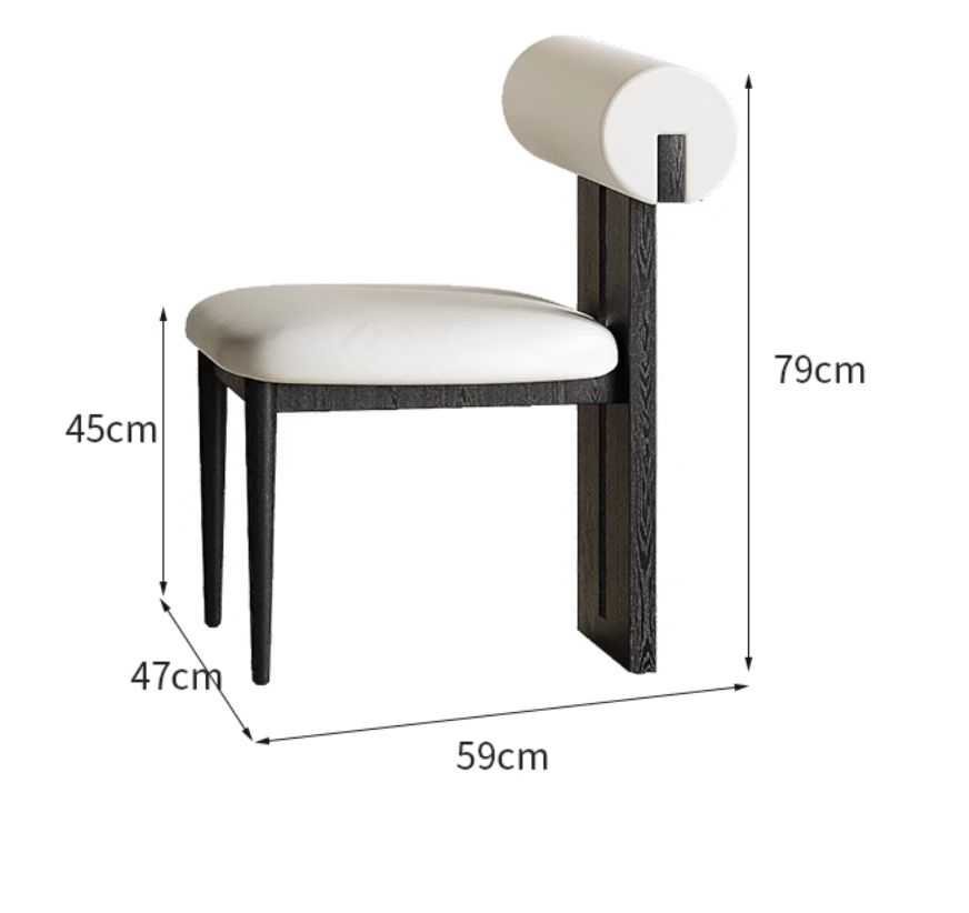  Black wood dining table 