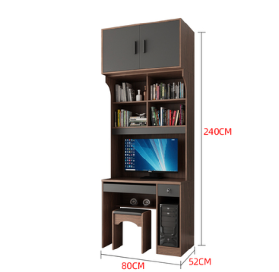  خزانة ملابس خشب مودرن مع تسريحة مدمجة - دولاب ملابس متصل من KS-Furniture 