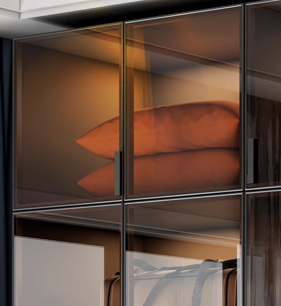  خزانة ملابس خشب مودرن بمقابض طولية أنيقة - دولاب ملابس كبير من KS-Furniture 