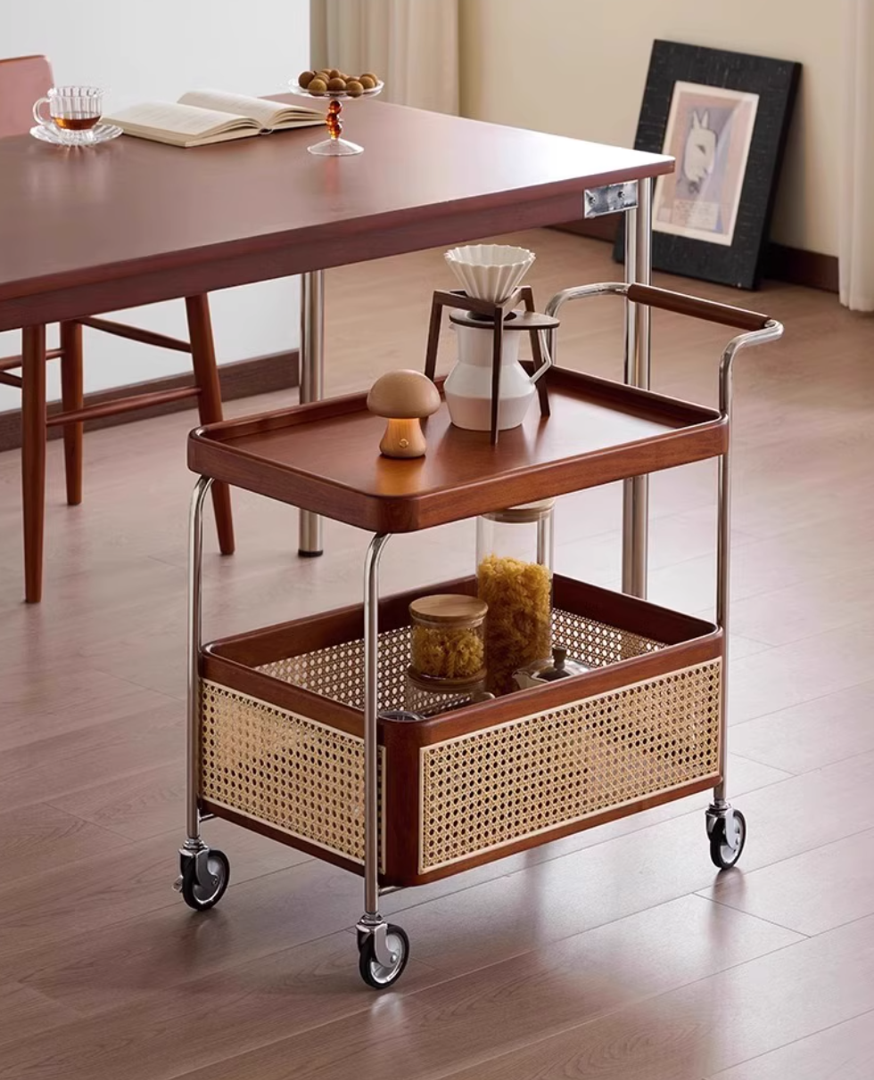  Rattan side table 
