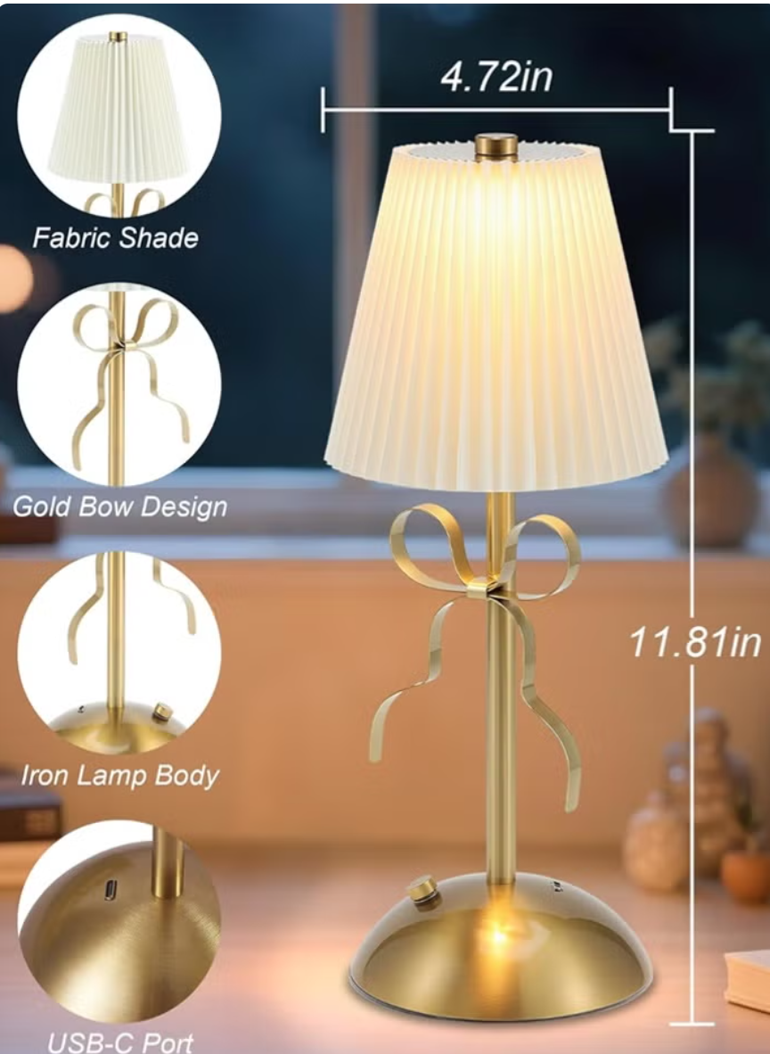  مصباح طاولة LED بعقدة الذهبية (تسليم خلال ٣ أيام عمل في الرياض) 
