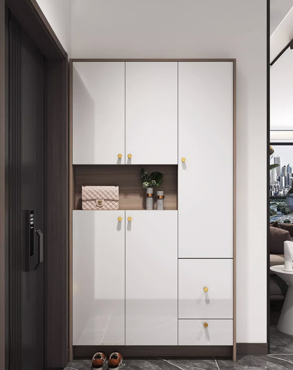  Shoe cabinet with hidden stool 