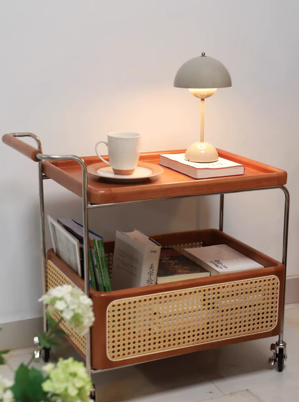  Rattan side table 