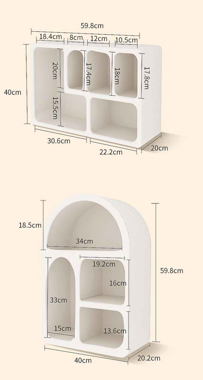  Curved storage shelf 
