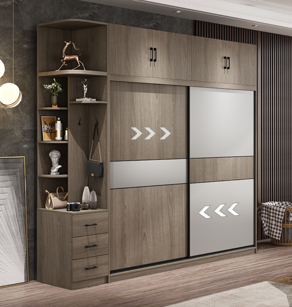  خزانة ملابس خشب مودرن فاخرة بتقسيمات منظمة - دولاب ملابس كبير من KS-Furniture 