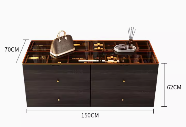  خزانة ملابس خشب كبيرة مودرن بسعة تخزين واسعة وأدراج - دولاب ملابس من KS-Furniture 