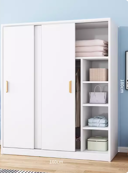  خزانة ملابس خشب مودرن أبواب منزلقة سحاب - دولاب ملابس ذكي من KS-Furniture 