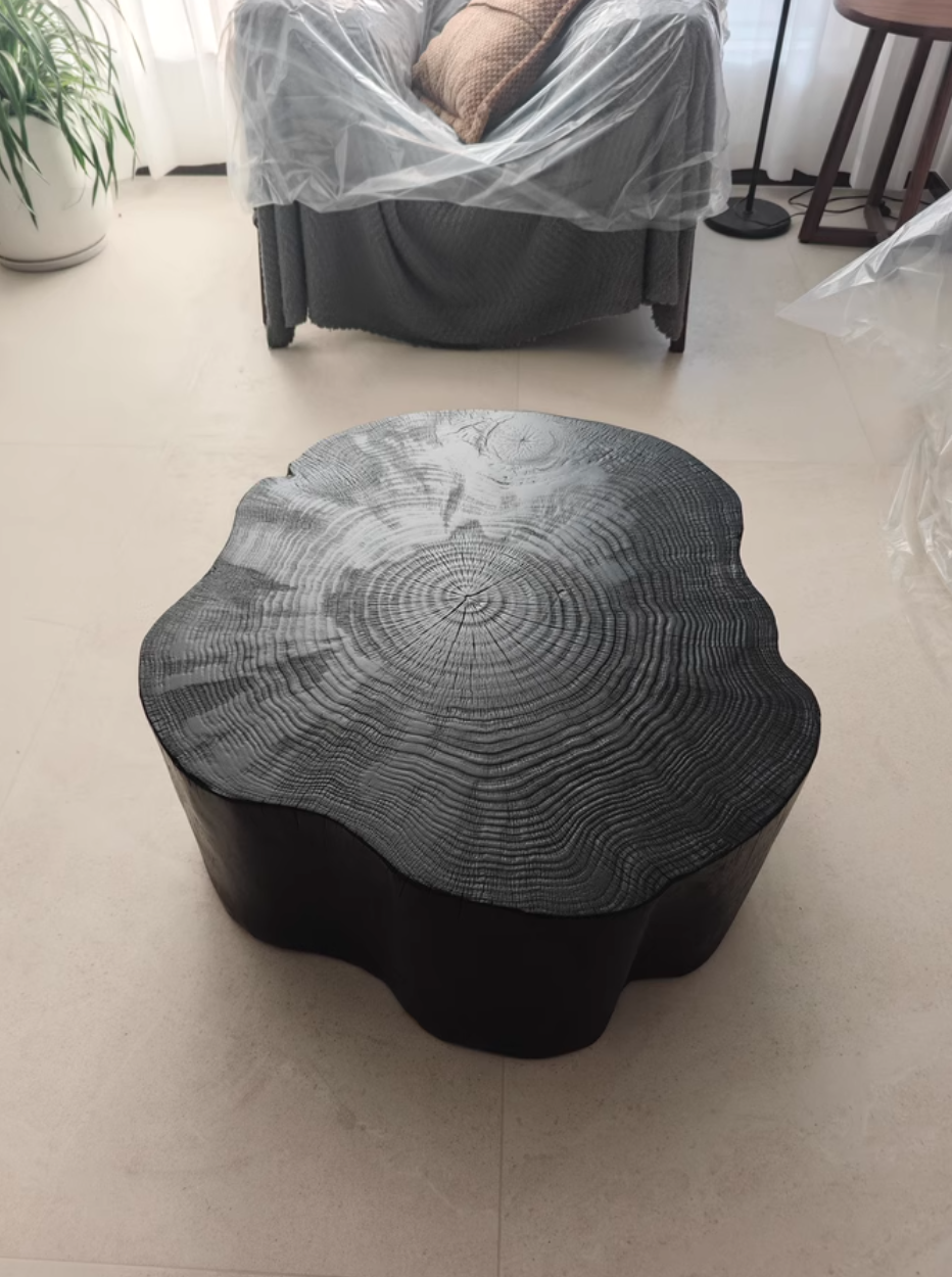  Irregular tree trunk coffee table 