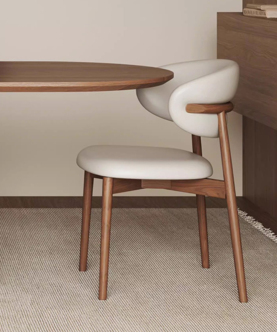  Walnut oval dining table 