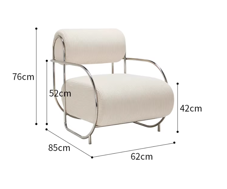  Stylish single sofa with footrest 