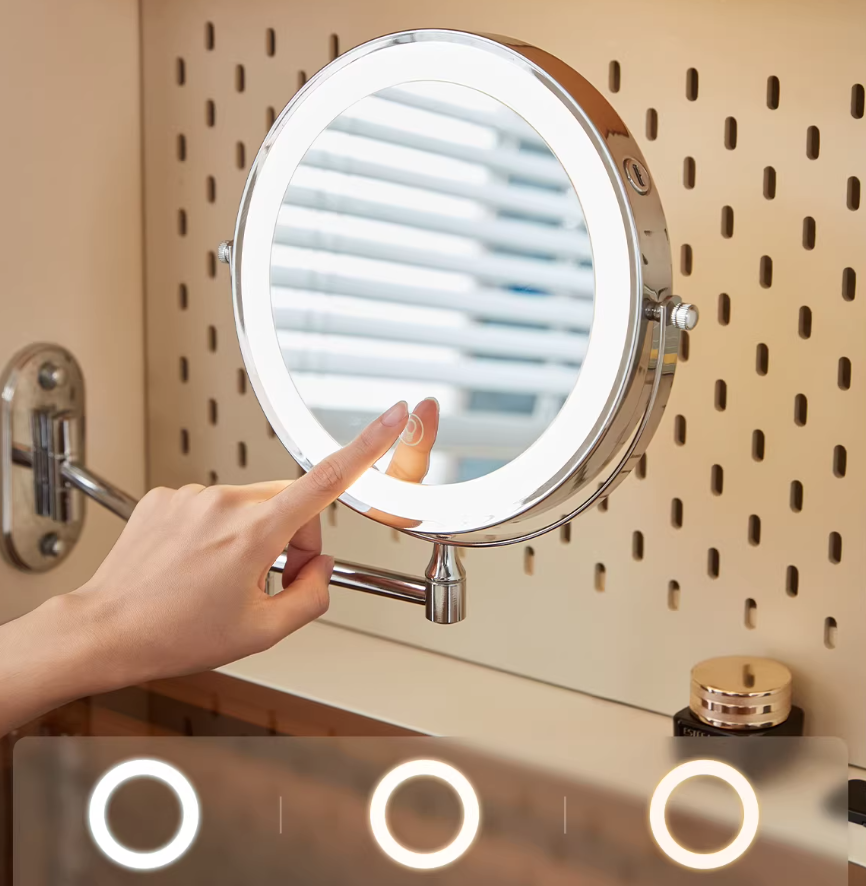  Compact dressing table with chair and illuminated mirror 