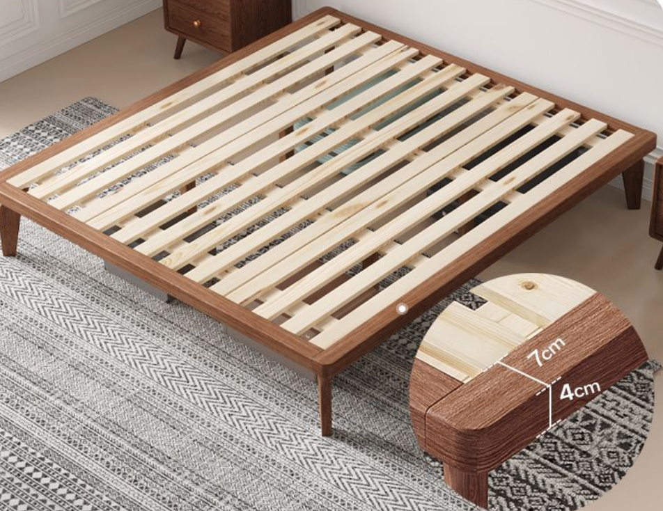  Bed with two bedside tables 