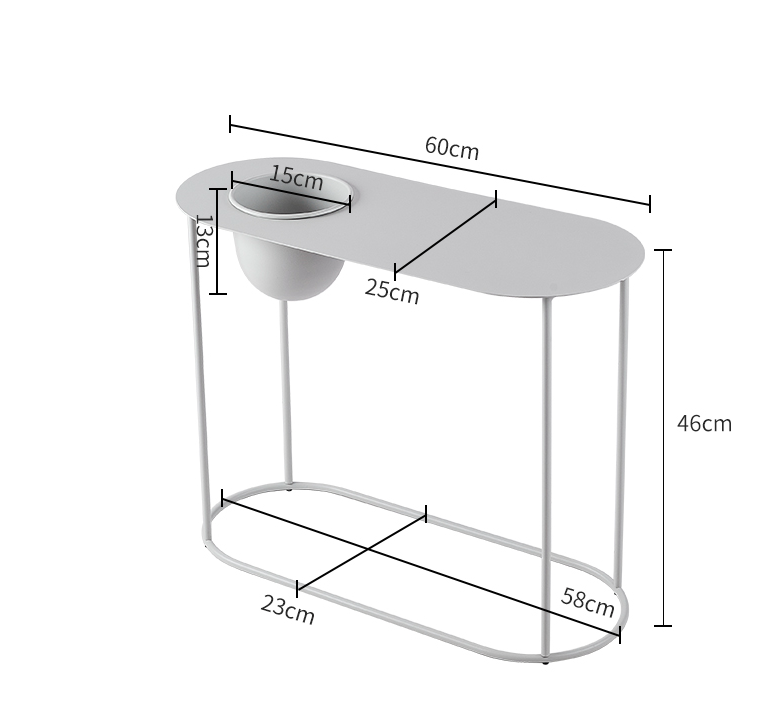  table with planter basin 