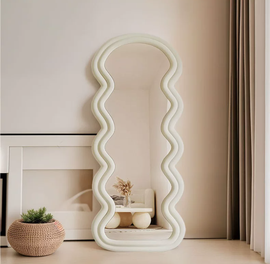  Modern wave-patterned mirror 