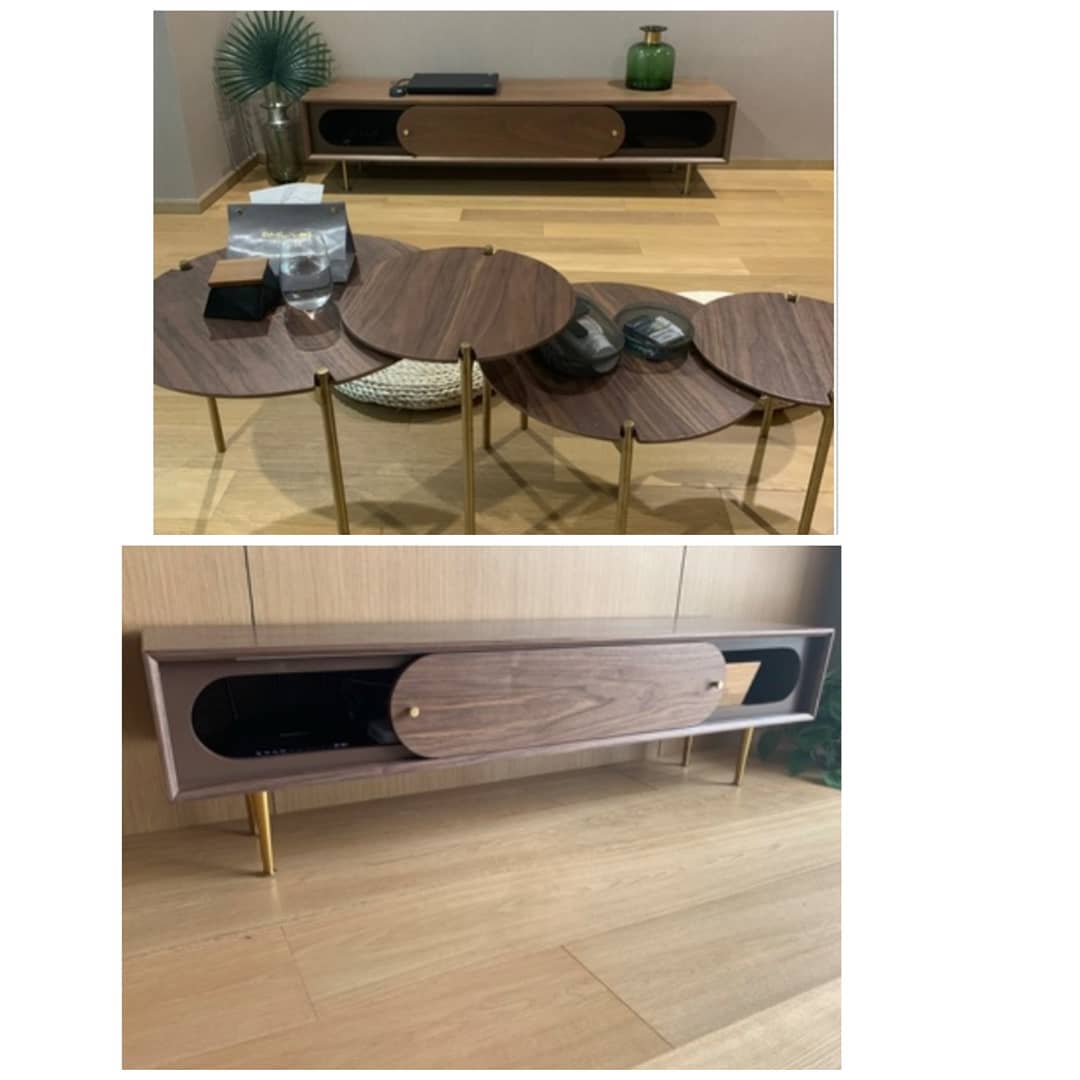  wooden coffee and tv tables   