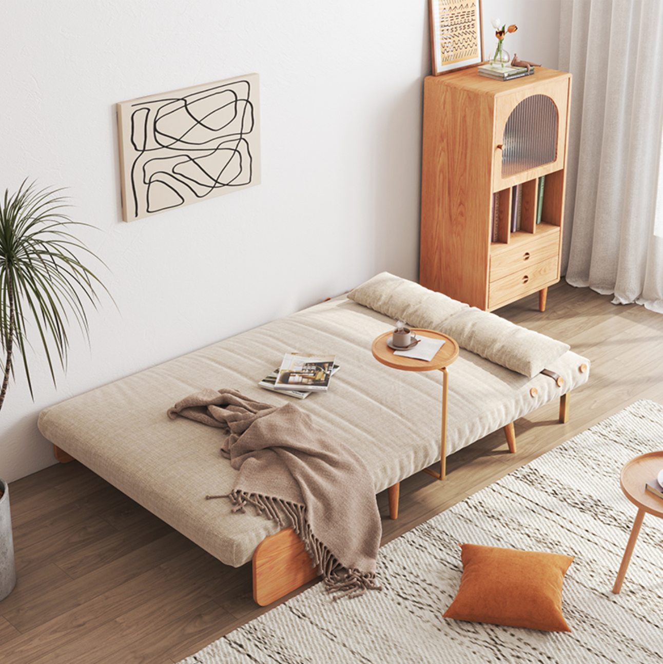  Warner sofa bed with side table 