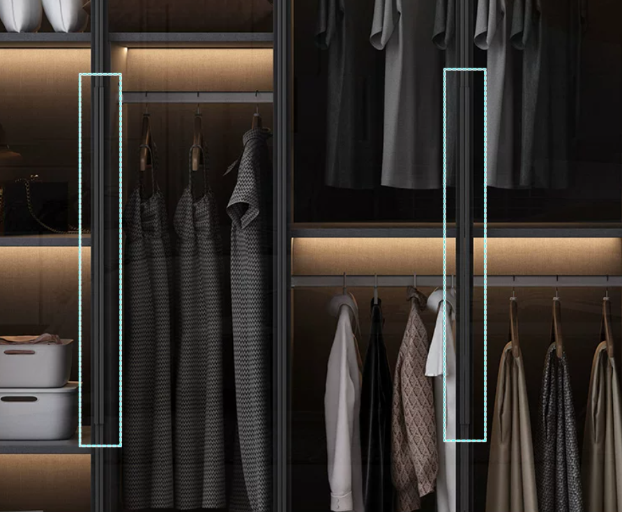  Hoiiun glass-door wardrobe 