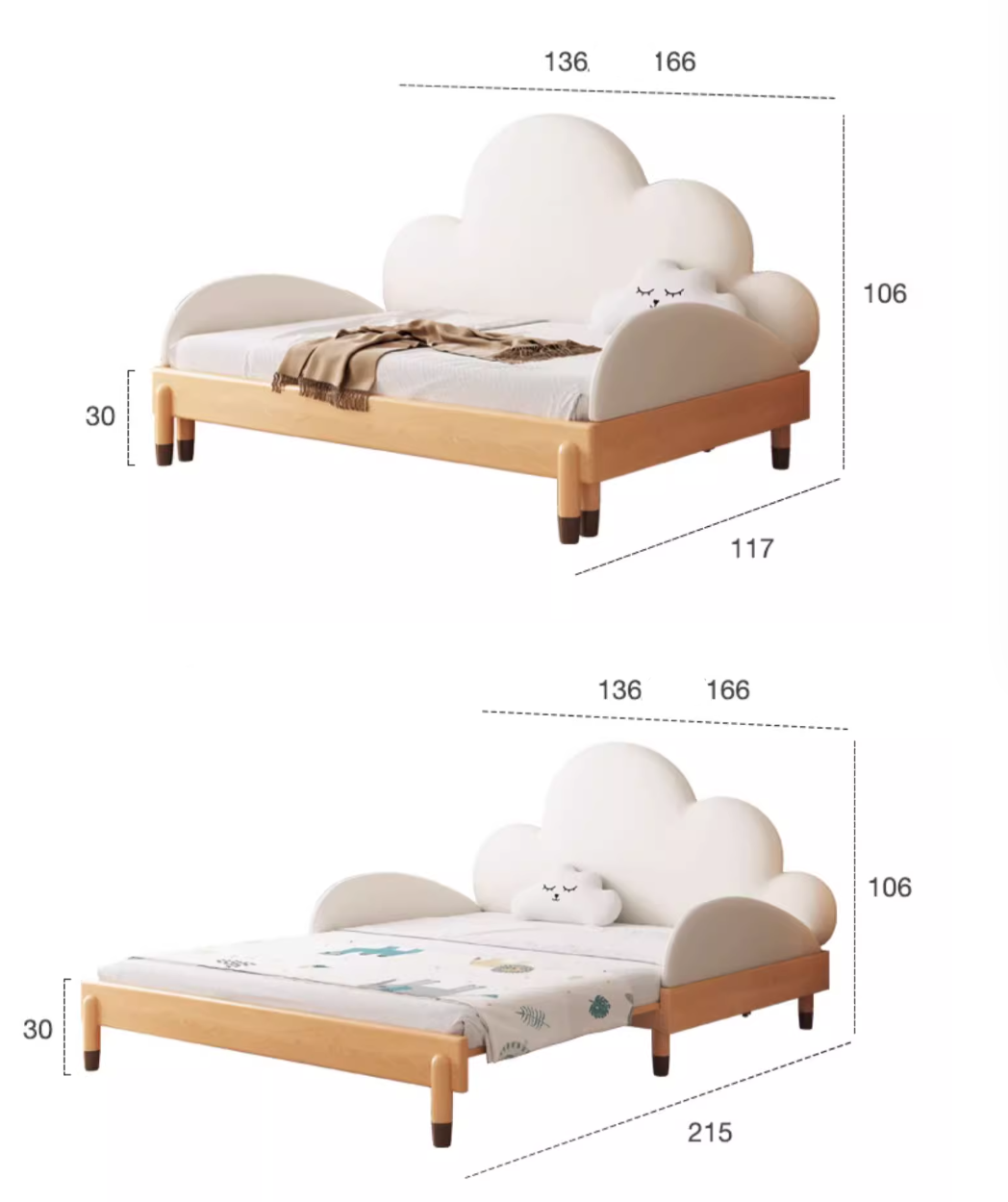  Telescopic sofa and bed for children 