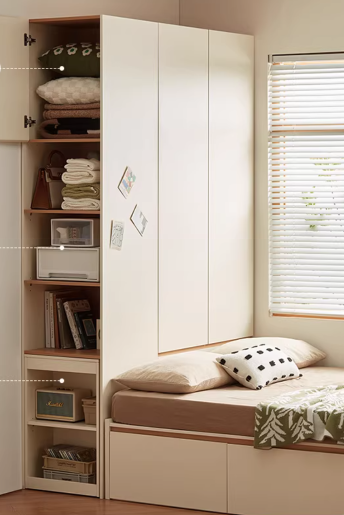  Bed with wardrobe and desk 